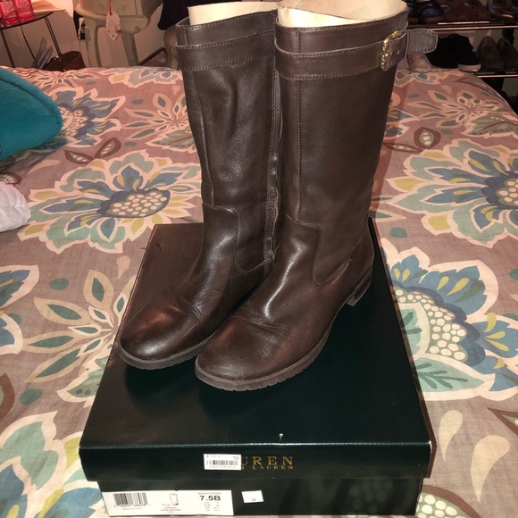 ralph lauren mid calf boots